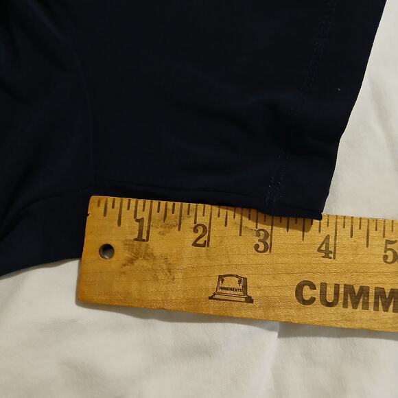 Emma & Michele Large NAVY ROMPER Poly/spandex blend half-sleeve draped neckline - Picture 10 of 16